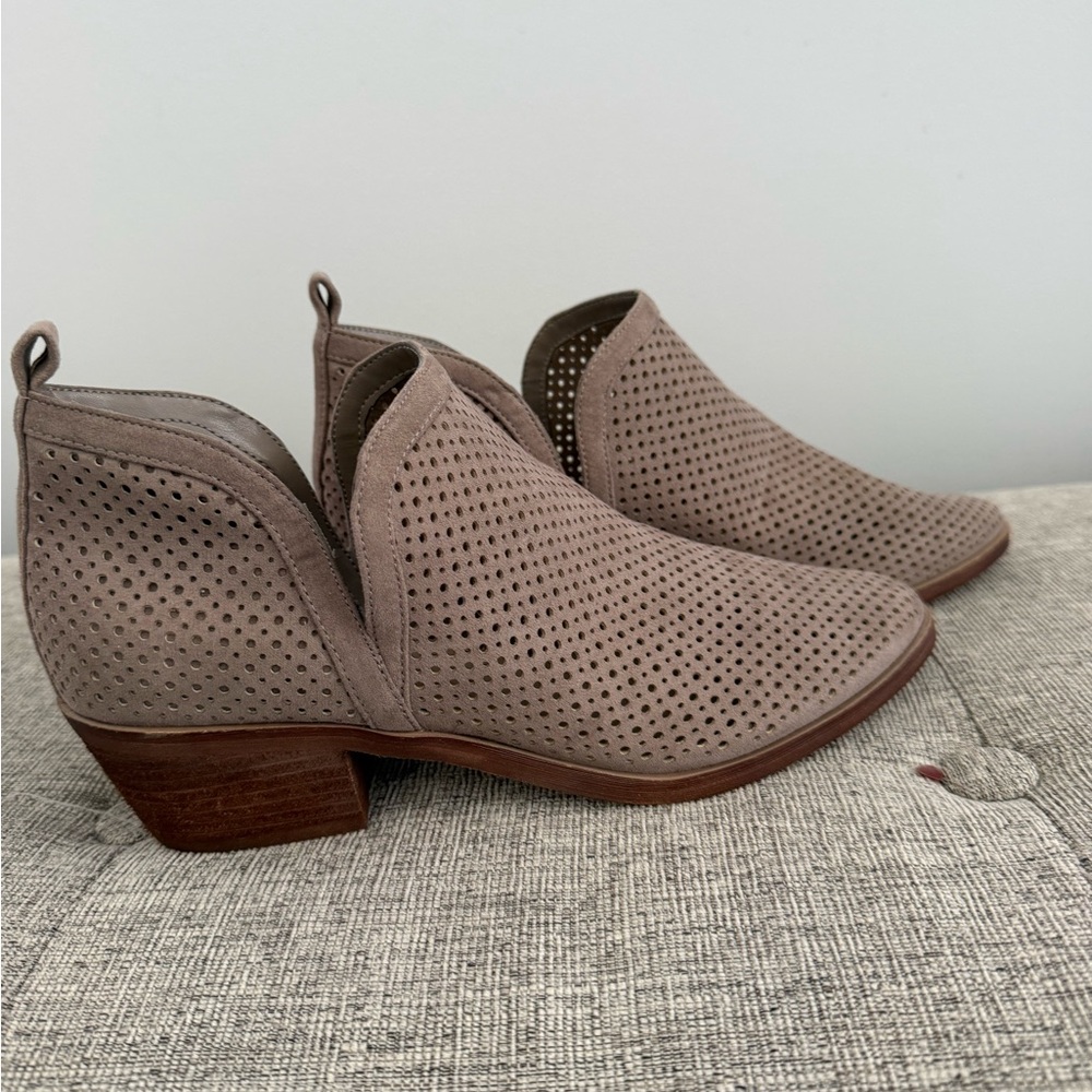BP Taupe Perforated Ankle Booties - Picture 4 of 8